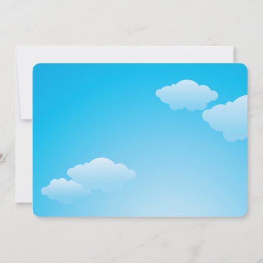 Invitations de fête d'anniversaire Rainbow (Dos)