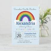 Invitations de fête d'anniversaire Rainbow - Rainb (Debout devant)