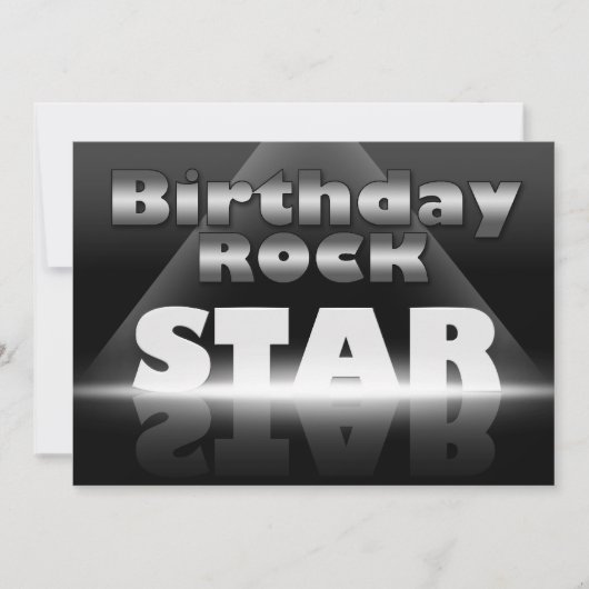 Invitations de fête d'anniversaire Rock Star (Devant)