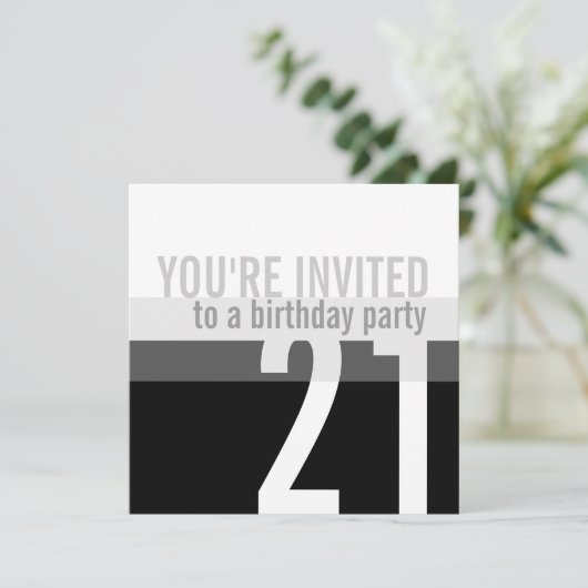 Invitations de fête d'anniversaire {Silver} (Debout devant)