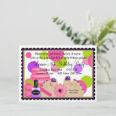 Invitations de fête d'anniversaire Spa (Debout devant)