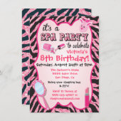 Invitations de fête d'anniversaire Spa Sparkle (Devant / Derrière)
