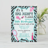 Invitations de fête d'anniversaire Spa Sparkle (Debout devant)