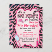 Invitations de fête d'anniversaire Spa Sparkle (Devant / Derrière)
