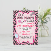 Invitations de fête d'anniversaire Spa Sparkle (Debout devant)