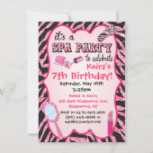 Invitations de fête d'anniversaire Spa Sparkle (Devant)