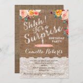 Invitations de fête d'anniversaire surprise, n'imp (Devant / Derrière)