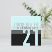 Invitations de fête d'anniversaire {Turquoise Blue (Debout devant)