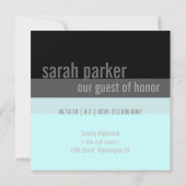 Invitations de fête d'anniversaire {Turquoise Blue (Dos)