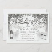 Invitations de fête d'anniversaire Vintage (Devant)