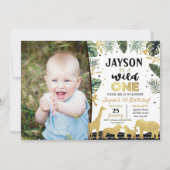 Invitations de fête d'anniversaire Wild One (Devant)