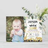 Invitations de fête d'anniversaire Wild One (Debout devant)