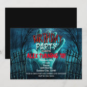 Invitations de fête d'anniversaire Zombie (Devant / Derrière)