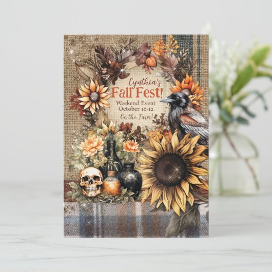 Invitations de fête d'automne (Debout devant)