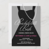 Invitations de fête de bachelorette, petite robe n (Devant)