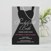 Invitations de fête de bachelorette, petite robe n (Debout devant)