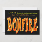Invitations de fête de Bonfire (Devant)
