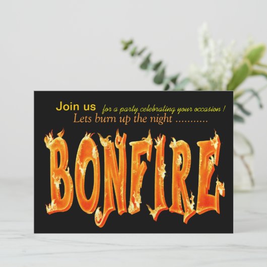 Invitations de fête de Bonfire (Debout devant)