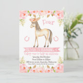 Invitations de fête de cheval pour fille (Debout devant)