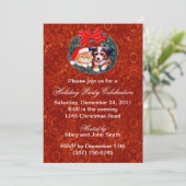 Invitations De Fête De Chiot Et Kitten Wreath (Debout devant)