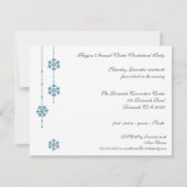 Invitations de Fête de Fête de Snowflake (Dos)