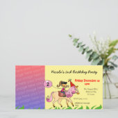 Invitations de fête de fille de 2e anniversaire (p (Debout devant)