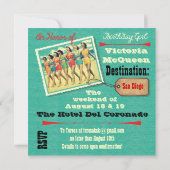 Invitations de fête de fin de semaine d'anniversai (Dos)