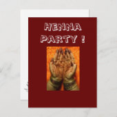 Invitations de fête de henné (Devant / Derrière)