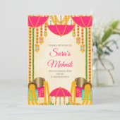 Invitations de fête de henné et invitations de fêt (Debout devant)