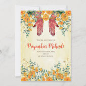 Invitations de fête de henné & invitations de fête (Devant)