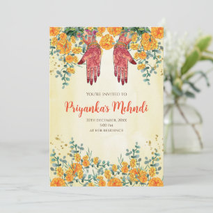 Invitations de fête de henné & invitations de fête