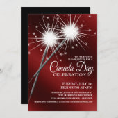 Invitations de fête de la fête du Canada (Devant / Derrière)