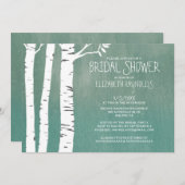 Invitations de Fête de la mariée d'arbre de (Devant / Derrière)