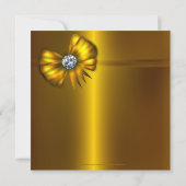 Invitations de Fête de la mariée d'arc d'or de (Dos)