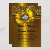 Invitations de Fête de la mariée d'arc d'or de (Devant / Derrière)