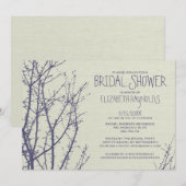 Invitations de Fête de la mariée de branches (Devant / Derrière)