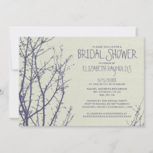 Invitations de Fête de la mariée de branches