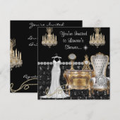 INVITATIONS de Fête de la mariée de CHARME de (Devant / Derrière)