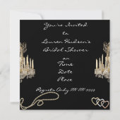 INVITATIONS de Fête de la mariée de CHARME de (Dos)