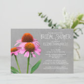 Invitations de Fête de la mariée de Coneflower (Debout devant)
