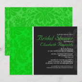 Invitations de Fête de la mariée de damassé de (Devant / Derrière)