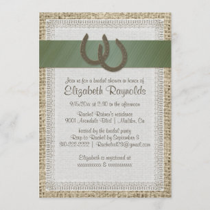 Invitations de Fête de la mariée de fers à cheval