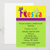 Invitations de Fête de la mariée de fiesta (Devant / Derrière)