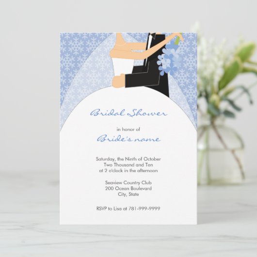 Invitations de Fête de la mariée de flocon de (Debout devant)