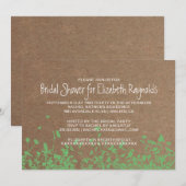 Invitations de Fête de la mariée de jardin (Devant / Derrière)