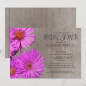 Invitations de Fête de la mariée de l'aster de (Devant / Derrière)