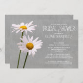 Invitations de Fête de la mariée de marguerite (Devant / Derrière)