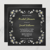 Invitations de Fête de la mariée de marguerite de (Devant / Derrière)