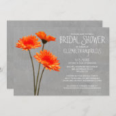 Invitations de Fête de la mariée de marguerite de (Devant / Derrière)