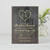 Invitations de Fête de la mariée de pays de noir (Debout devant)